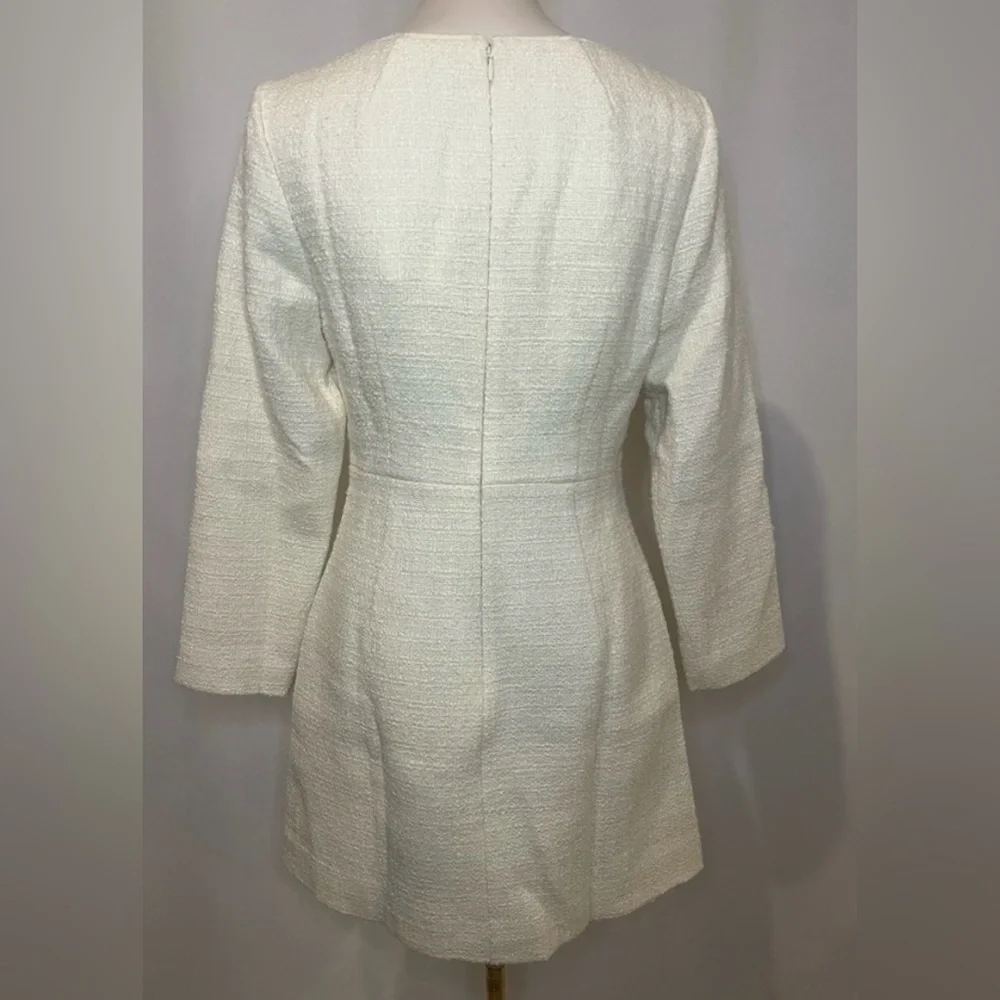 J.Crew Sophia scoopneck dress in tweed in natural